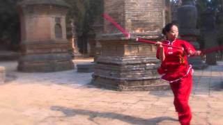 Three Section Staff Woman Shaolin Temple 2012 [upl. by Gabriellia]