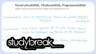 Konstruktvalidität Inhaltsvalidität Prognosevalidität  Personalmanagement [upl. by Asiuol]