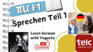 TELC sprechen Teil 1 learngermanwithyogeeta telc germanexam germany deutschland exams yt🇩🇪🇬🇧 [upl. by Ferrell]