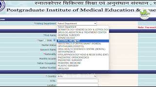 How to take online appointment in PGI  Full Process  PGI Chandigarh [upl. by Pantin78]