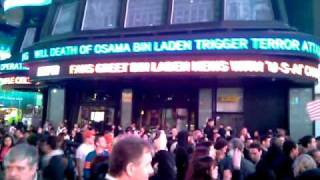 Osama bin Laden killed Times Square New York City celebration [upl. by Curr22]