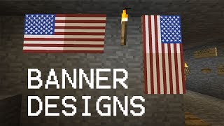 3 Cool Banner Designs In MINECRAFT [upl. by Ofella]