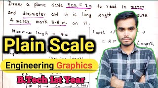 Plain Scale  Question 2  Engineering Graphics ED  BTech 1st Year [upl. by Nirda]