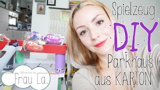 DIY Spielzeugidee  PARKHAUS aus KARTON Klorollen und Schuhkarton  Frau La [upl. by Isobel727]