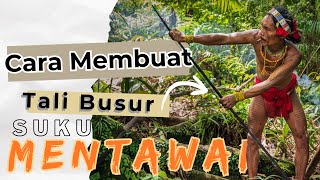 How the Mentawai Tribe Makes Bowstrings survival mentawaiisland culture bow tribes [upl. by Galang184]