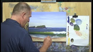 Learn To Paint TV E54 quotMudjimba Beachquot Acrylic Painting Seascape Tutorial [upl. by Enelrihs86]