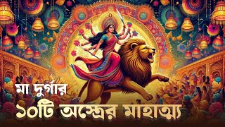 মা দুর্গার ১০টি অস্ত্রের মাহাত্ম্য  Maa Durgar Golpo  Devotional story in Bengali  Aalo [upl. by Anirtep]