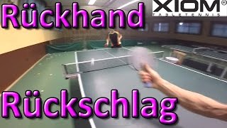 Rückhand Rückschlag Tutorial  Tischtennis [upl. by Tami11]