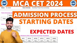 MCA CET Admission Process Starting Dates 2024  When Mca Cet Admission Process will start [upl. by Nauqe]