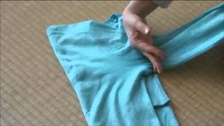 Fold long sleeved tshirts using The KonMari Method [upl. by Juditha575]