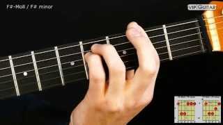 Gitarrenakkorde F Moll Akkord  F minor chord [upl. by Nylde]