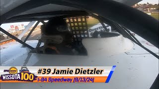 39 Jamie Dietzler WISSOTA Midwest Modified OnBoard  WISSOTA 100 91324 [upl. by Bourque]