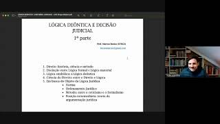 Lógica Deôntica e Decisão Judicial com Prof Dr Marcus Boeira [upl. by Redep517]