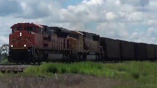 BNSF coal train with 8934 SD70MAC near Glenwood Iowa 7132019 [upl. by Leland5]