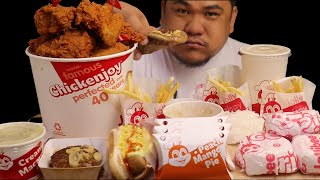 JOLLIBEE MUKBANG ASMR NO TALKING  MUKBANG PHILIPPINES [upl. by Larochelle431]