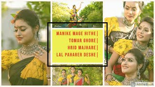 Manike Mage Hithe Tomar Ghore Hrid Majhare Lal Pahaer Dance Cover Smita Proma Banani [upl. by Gabi469]