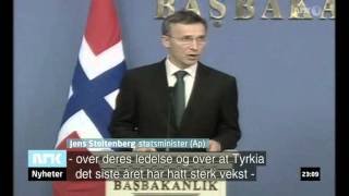 Stoltenberg hyller muslimsk fascist styre i Tyrkia som Demokrati [upl. by Attenra619]