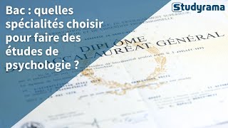 Bac  quelles spécialités choisir pour faire des études de psychologie [upl. by Nylarej]