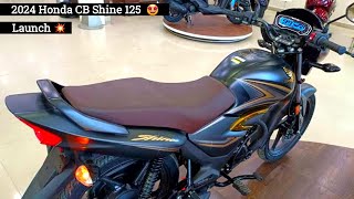 2024 Honda CB Shine 125 New Model  3 New Change  Digital Meter  Bluetooth  Price amp All Details [upl. by Nahsab]