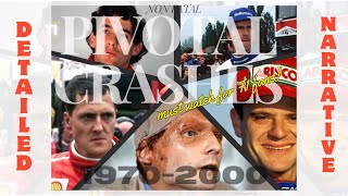 5 Pivotal Nonfatal Crashes That Changed F1 Forever 1970  2000 Narration with ORIGINAL VIDEOS [upl. by Dirraj744]