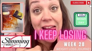 Slimming World Weigh in  week 28 slimmingworld weightloss weighinday weightlossjourney [upl. by Gilmer]