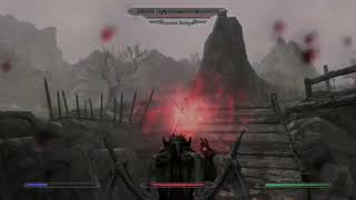 Skyrim  Conjured Dremora Lord Starts Wielding Fire Staff [upl. by Gil]