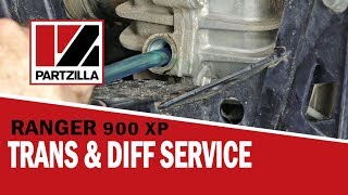 How to Change the Transmission Fluids in a Polaris Ranger 900 XP  Partzillacom [upl. by Dyrraj]