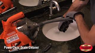 Drain Clearing Made Simple with the RIDGID® PowerClear Drain Cleaner [upl. by Ubald]