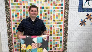 I interview DOUG LEKO pattern designer for Antler Quilt Design Tour sewing studio amp see him work [upl. by Ydasahc]