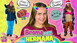 BROMA a mi HERMANA 😈EXPECTATIVA Vs REALIDAD de QUÉ HAY EN MI MALETA 🧳Bromas divertidas a youtubers [upl. by Behlke]