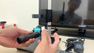 Unboxing Eakins 48MP digital microscope camera 4K HDMI AND INSTALL IT [upl. by Demetri]