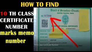 What is 10TH Class Certificate Number 10th class Memo Number  GDS Online Apply [upl. by Canica]