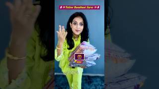 Meesho Saree at 595 🪷meeshofindssareetryon short shortvideo viralvideo trending bandhani [upl. by Nahshon]