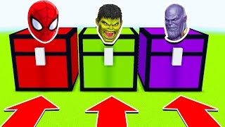 Minecraft DO NOT CHOOSE THE WRONG CHEST SPIDERMAN HULK THANOSPs3Xbox360PS4XboxOnePEMCPE [upl. by Bruno578]