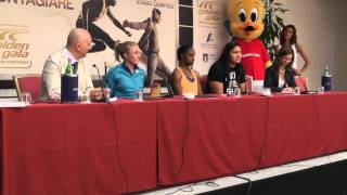 2014 IAAF Diamond League Rome Press Conference Sally Pearson Brianna Rollins and Valeries Adams [upl. by Ecad]