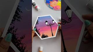 EASIEST SCENERY WITH ACRYLIC COLOURtrendingart drawing craftideas shortspainting [upl. by Hilliard272]