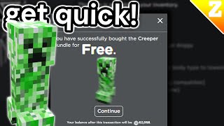 How To GET The NEW FREE CREEPER BUNDLE in Roblox QUICK [upl. by Tootsie]