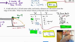 Kinematics  AP Physics 1 Projectile Motion Problems Answer Key [upl. by Lewse]