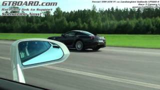 HD Ferrari 599 GTB F1 vs Lambo LP5604 x 3 races [upl. by Penn]