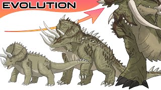 The Ultimate Hybrid Dinosaur Evolution Triceratops amp More  Jurassic World Fanart  Maxxive Jumpo [upl. by Jola]