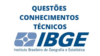 QUESTÕES IBGE SOBRE CONHECIMENTOS TÉCNICOS PARA RECENSEADOR IBADE 2019 [upl. by Llenroc]