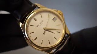 PreOwned Patek Philippe Calatrava Date Centre Seconds Automatic 18k Yellow Gold 5127J Watch [upl. by Frydman]