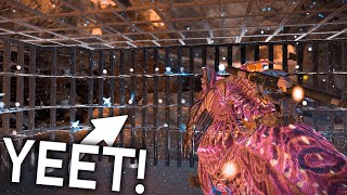 SPEEDRUNNING a 100 Turret Tek Wall  ARK [upl. by Annoiek27]