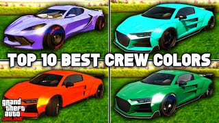 The Top 10 Best Crew Colors In GTA 5 Online 2023 Rare Paint Jobs Modded Colors amp More [upl. by Long]