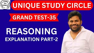 GRAND TEST35 REASONING EXPLANATION PART2 [upl. by Tichonn]