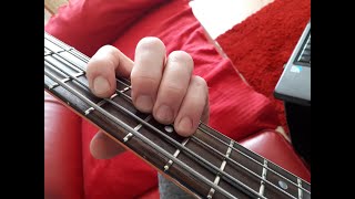 Double bass  Simandl 3 finger technique on electric bass [upl. by Highams491]