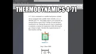 Thermodynamics 471 Air is contained in a variableload piston–cylinder device equipped with a [upl. by Lundin]