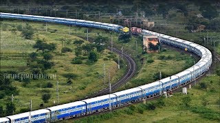 Most Beautiful Train Crossing  Manmad Ankai Killa  Karnataka Express  Indian Railways [upl. by Landers]