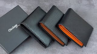 Carbon Leather Wallet Orange [upl. by Millisent]