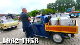 OPEL 15R2 1962 FIAT 500C 1958 BMW 520IA U9 1990 VOLKSWAGEN VW 1200 CABRIOLET 1965 Retro Cars [upl. by Anamuj]